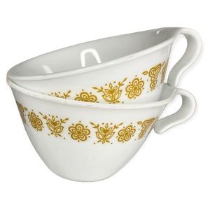 Vintage Corelle Butterfly Open Hook Cups | Set of 2